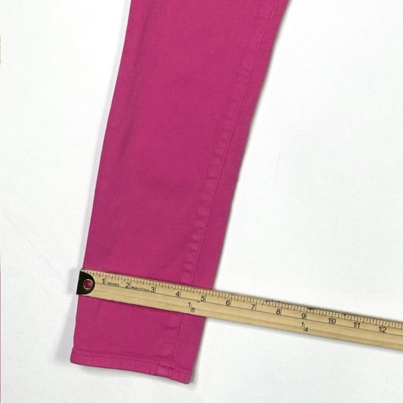 J. Crew Jeans Women’s 25 Ankle Neon Pink Denim Toothpick Skinny Stretch - Picture 9 of 13